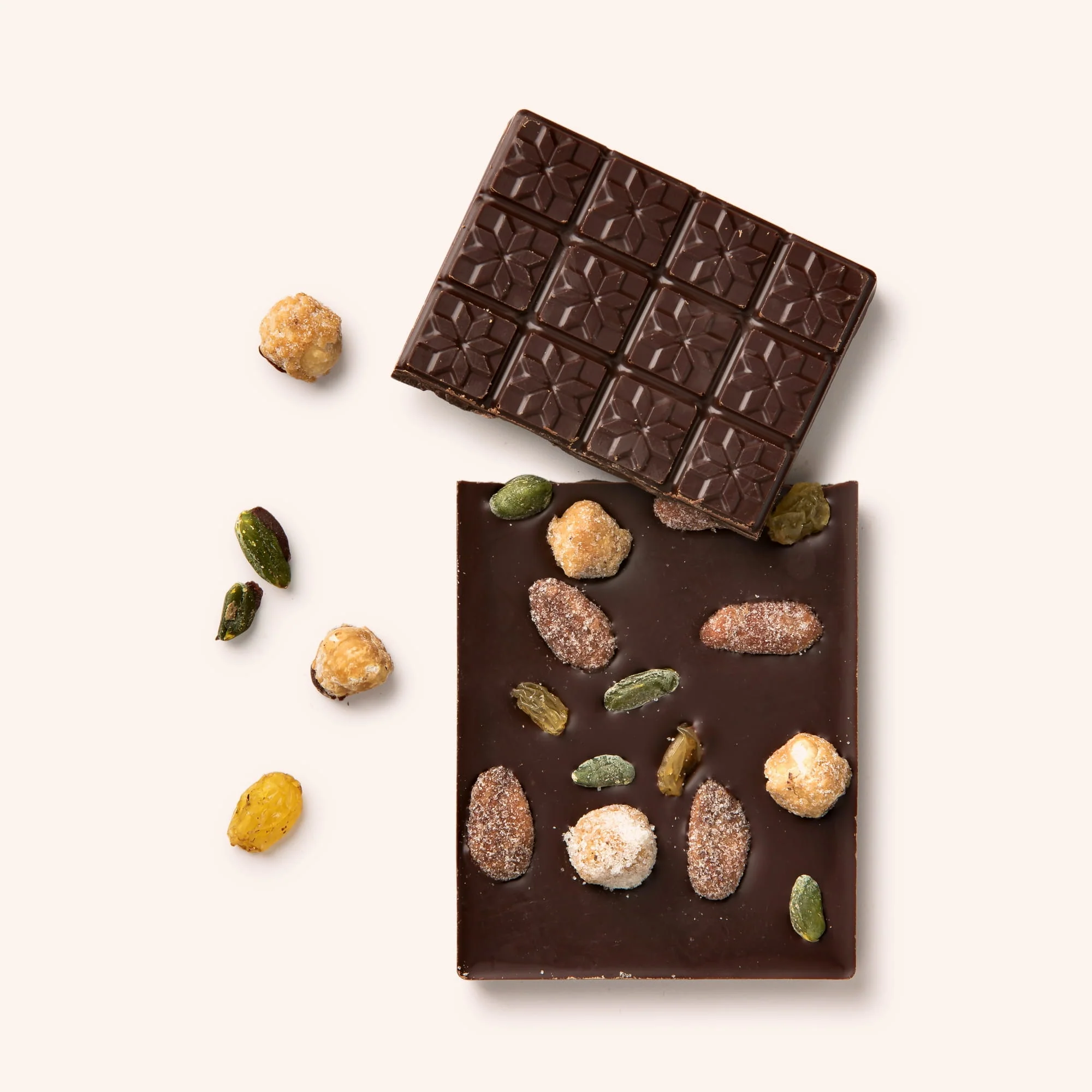 Tablette chocolat mendiant noir - Image 3
